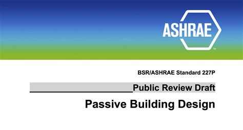ashrae passive house standard